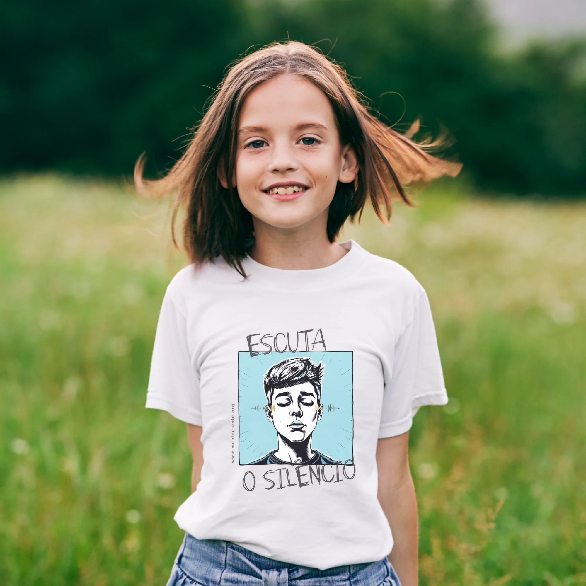 T-shirt Branca “Escuta o Silêncio”