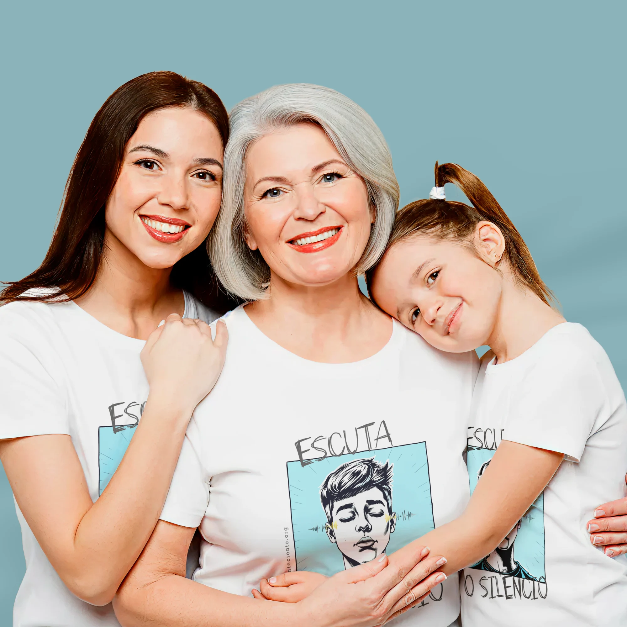 T-shirt Branca “Escuta o Silêncio” 2