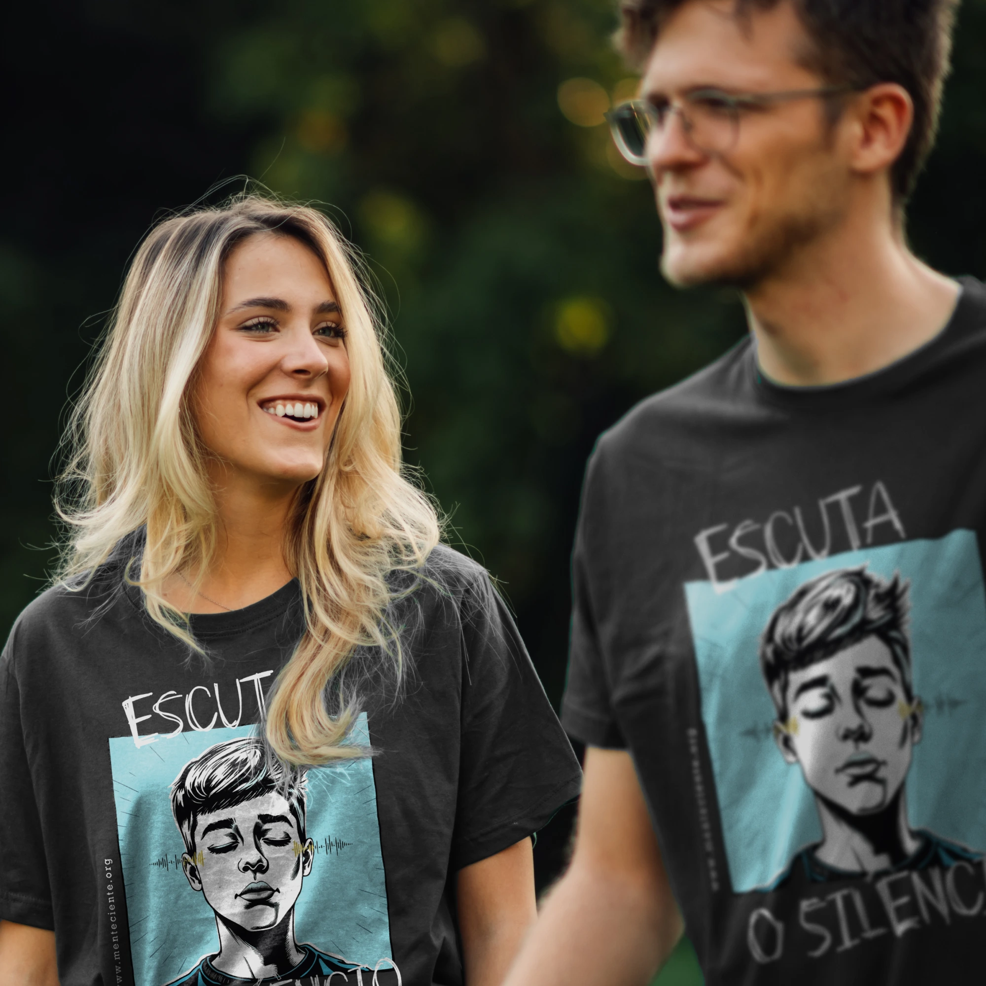 T-shirt Preta “Escuta o Silêncio”