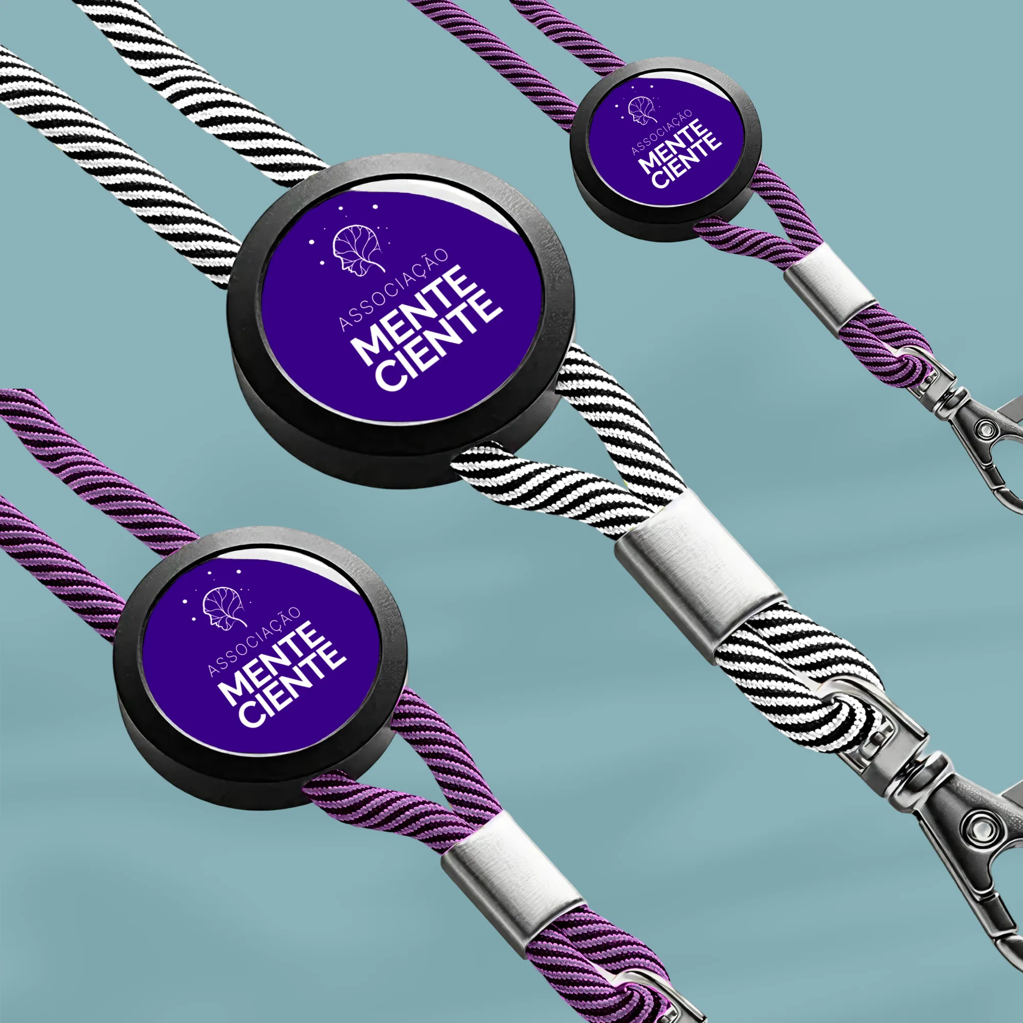 Lanyard MenteCiente Cinza