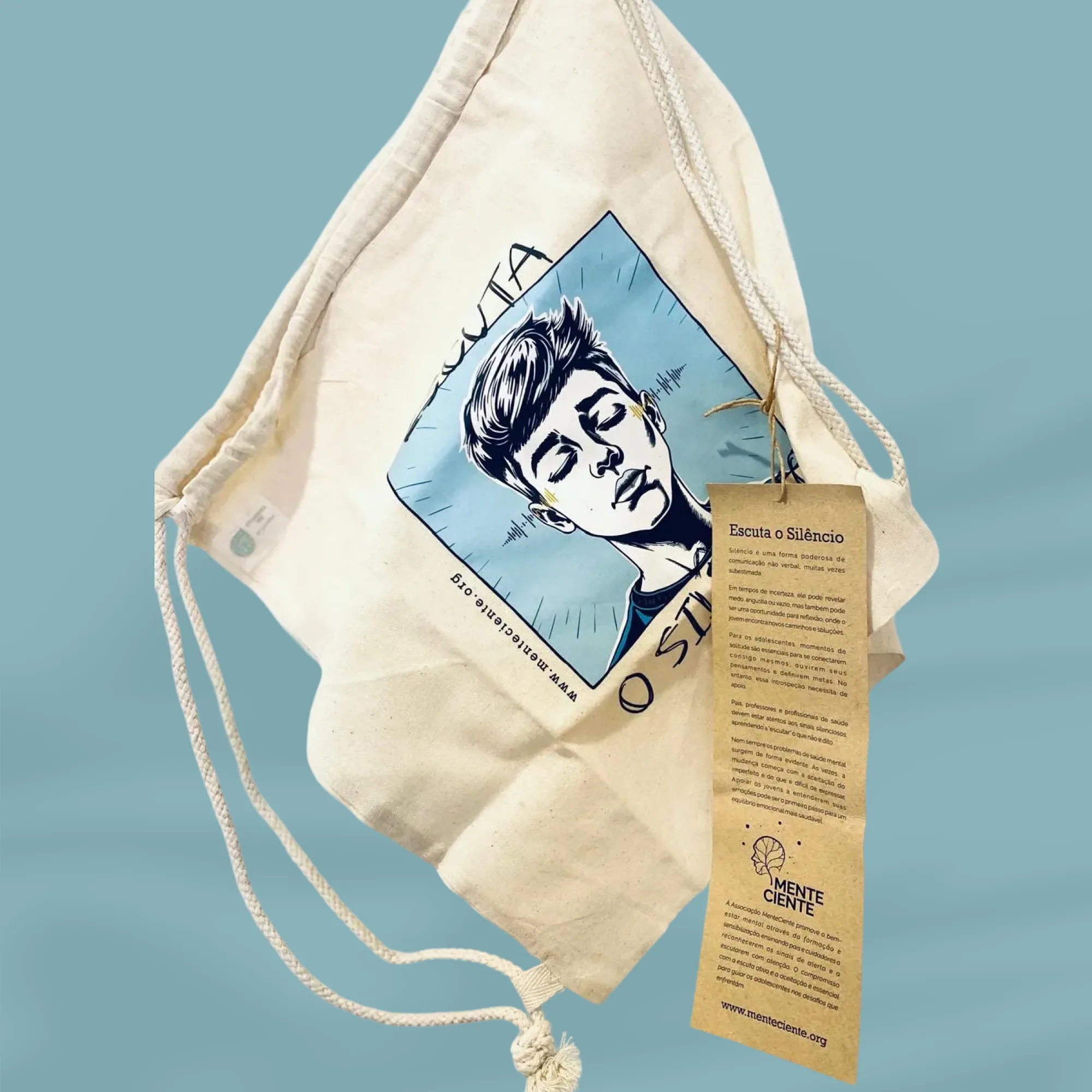 Saco Mochila “Escuta o Silêncio” 0